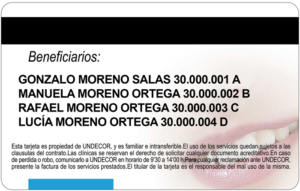 Tarjeta Undecor Salud Dental